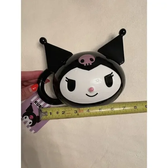 NWT Kuromi Hello Kitty & Friends Sanrio Sculpted Ceramic Mug Cup Black White - Picture 5 of 7
